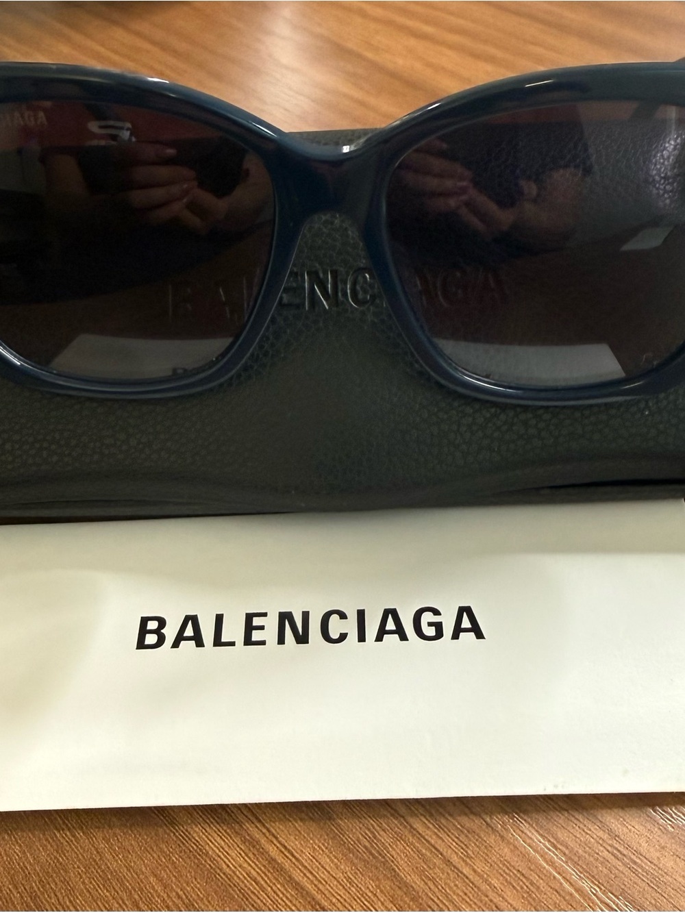 Balenciaga BB0102SA Dynasty Cat-Eye Sunglasses Blue Acetate / Gold (Asian Fit) - Picture 2 of 10
